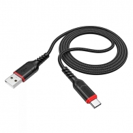 Cablu USB to USB-C HOCO “X59 Victory” / 1m / Woven nylon / up to 3A / Black thumbnav 2