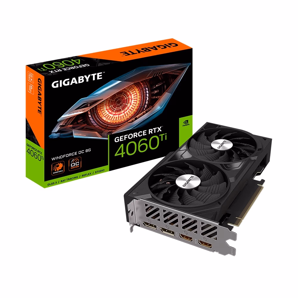 Видеокарта Gigabyte GeForce RTX 4060 Ti WINDFORCE OC/ 8GB/ GDDR6/ 128bit