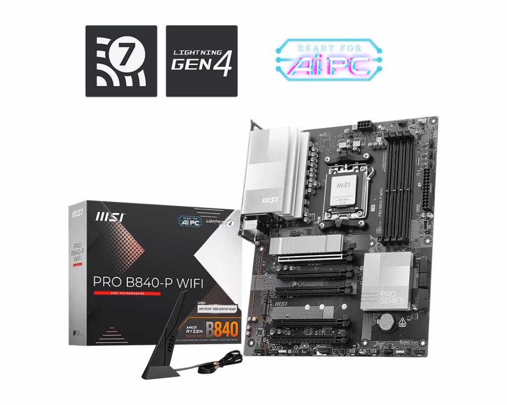 Материнская плата MSI PRO B840-P WIFI / AM5 / B840 / DDR5 / ATX 