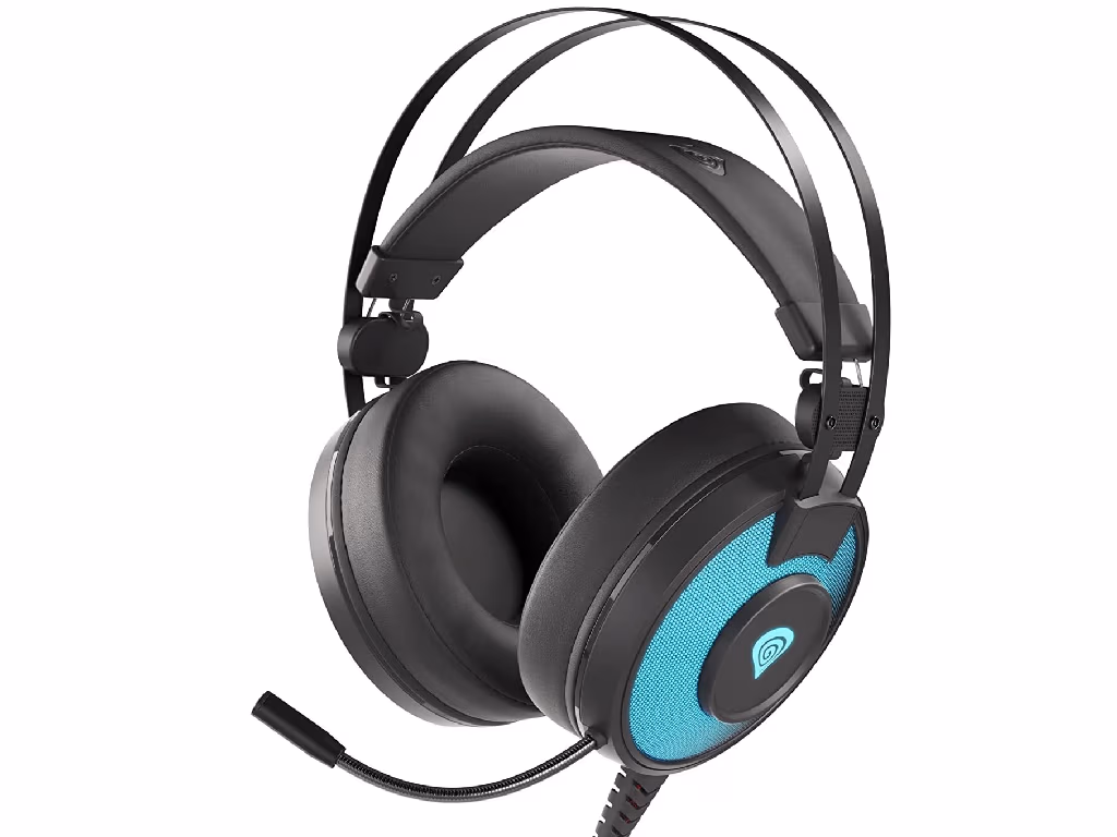 Casti cu fir Genesis Headset Neon 600, Stereo, RGB, Black