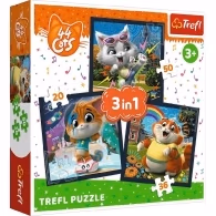Trefl Puzzles 34865 3in1 Meet lovely cats