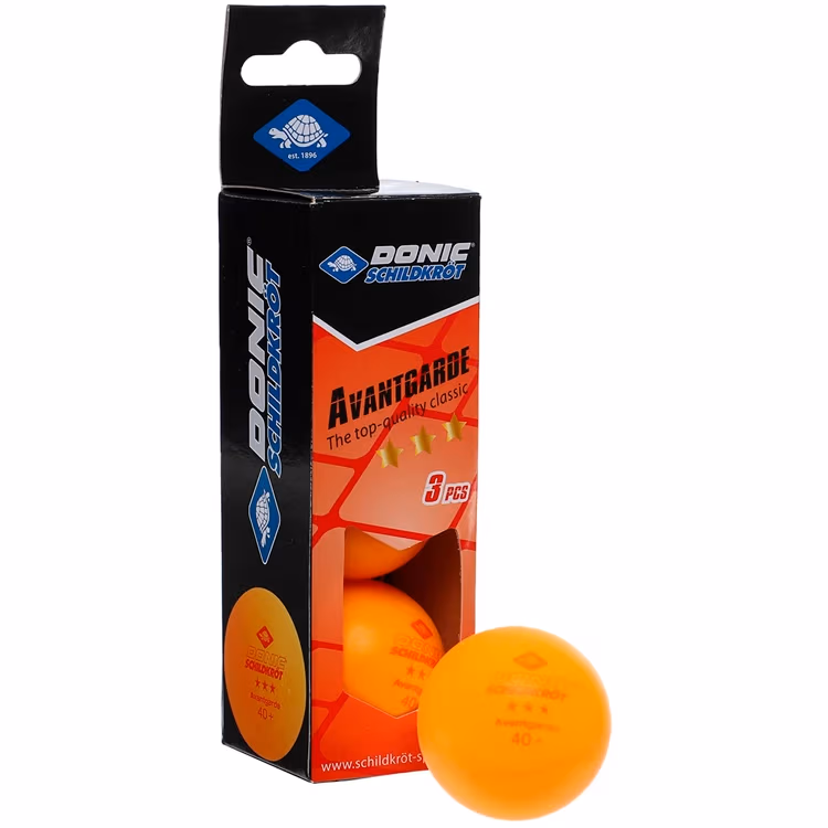 Set mingi tenis de masa 3 buc Donic AVANGARDE POLY +40 ORANGE