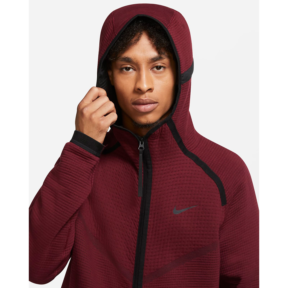 Hanorac pt bărbați Nike M NSW TCH PCK WR HOODIE FZ ENG L Bordo photo 2