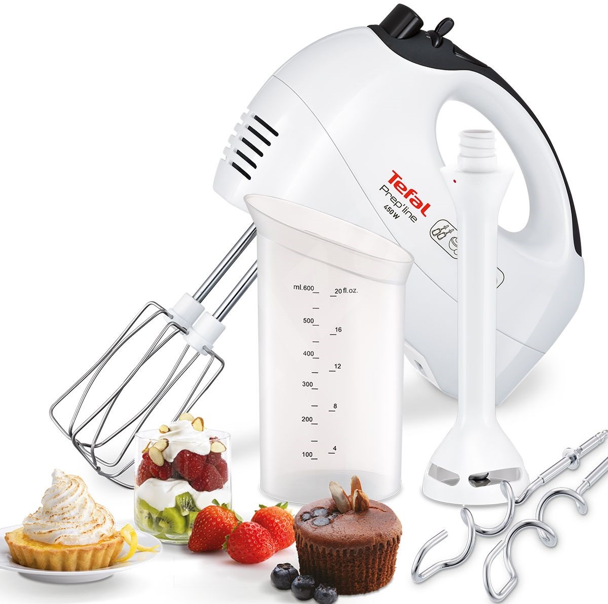 Миксер Ручной Tefal HT411138 / 5 скоростей / Белый photo 2