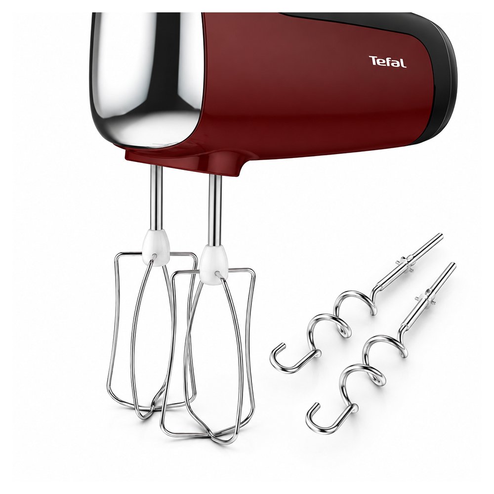 Миксер Ручной Tefal HT652538 / 5 скоростей / Бордовый photo 4