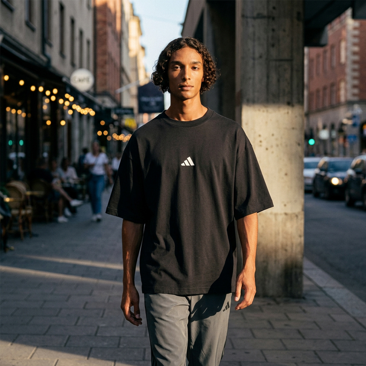 Футболка мужская Adidas M FI SL T S Черный photo 7