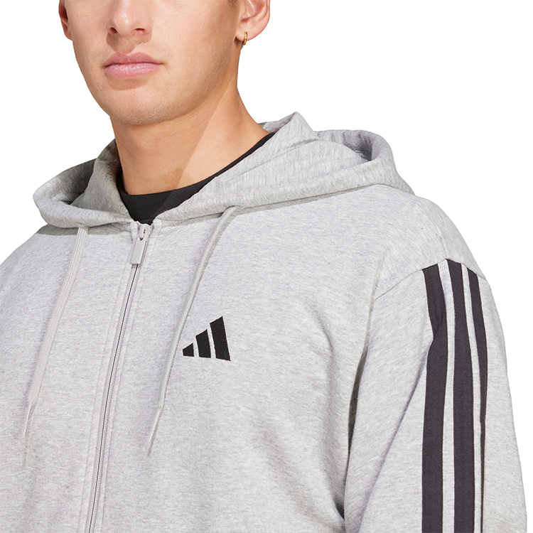 Hanorac pt bărbați Adidas M 3S FT FZ HD S Gri photo 8