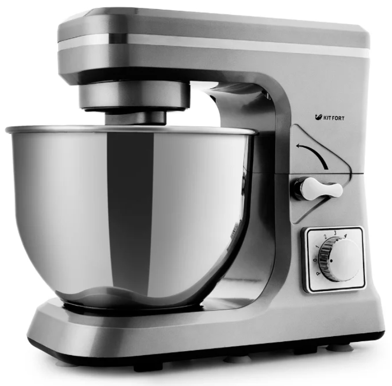 Миксер Kitfort KT1338, 5000 мл, 6 скоростей, Серебреннный photo 2