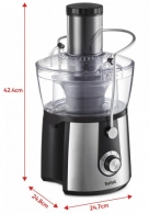 Storcator centrifugal Tefal ZE550D38, 1.5 l, 800 W, 2 trepte viteza, Gri thumbnav 4
