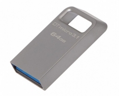 64GB USB3.1 Kingston DataTraveler Micro 3.1 Metal casing, Compact and lightweight, World’s smallest USB Flash drive (Read 100 MByte/s, Write 15 MByte/s) thumbnav 1