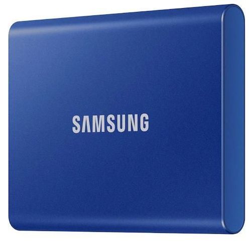 M.2 External SSD 1.0TB Samsung T7 USB 3.2, Blue, USB-C, Includes USB-C to A / USB-C to C cables, Sequential Read/Write: up to 1050/1000 MB/s, V-NAND (TLC), Windows/Mac/PS4/Xbox One compatible, Light, Portable, Durable photo 1