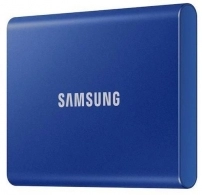 M.2 External SSD 1.0TB Samsung T7 USB 3.2, Blue, USB-C, Includes USB-C to A / USB-C to C cables, Sequential Read/Write: up to 1050/1000 MB/s, V-NAND (TLC), Windows/Mac/PS4/Xbox One compatible, Light, Portable, Durable