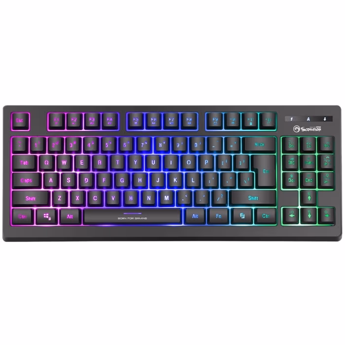 MARVO " K659",Marvo Keyboard K659 Wired Gaming US LED Rainbow 