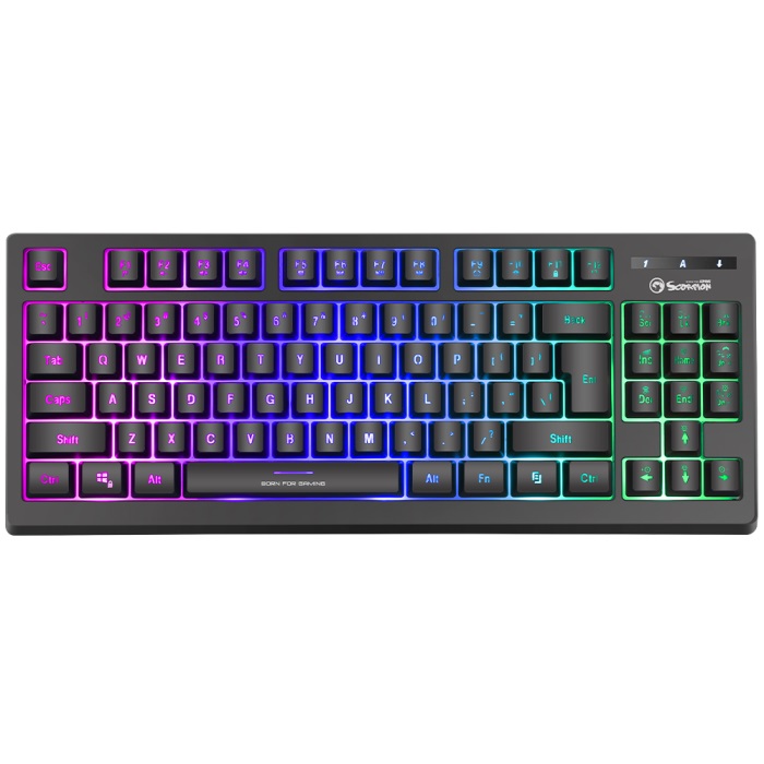 MARVO " K659",Marvo Keyboard K659 Wired Gaming US LED Rainbow photo 1