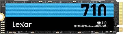 M.2 NVMe SSD 500GB Lexar NM710, Interface: PCIe4.0 x4 / NVMe1.4, M2 Type 2280 form factor, Sequential Reads/Writes 5000 MB/s/ 2600 MB/s, Random Read/Write 500K IOPS/ 600K IOPS, MAP1602A-F1C, LDPC, HMB 3.0 and SLC Cache technology, TBW: 300TBW, MTBF: 1.5ml photo 1