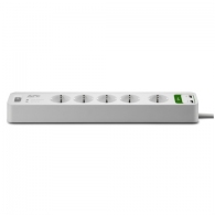 Surge Protector  APC Essential PM5U-RS, 5 Sockets CEE 7 Schuko + 2 USB 5V, 2,4A, 230V, Input power 2300W, Max Input Current 10A, Peak Current 24.0 kA, Surge energy rating 918 joules, 1.83m, White thumbnav 1