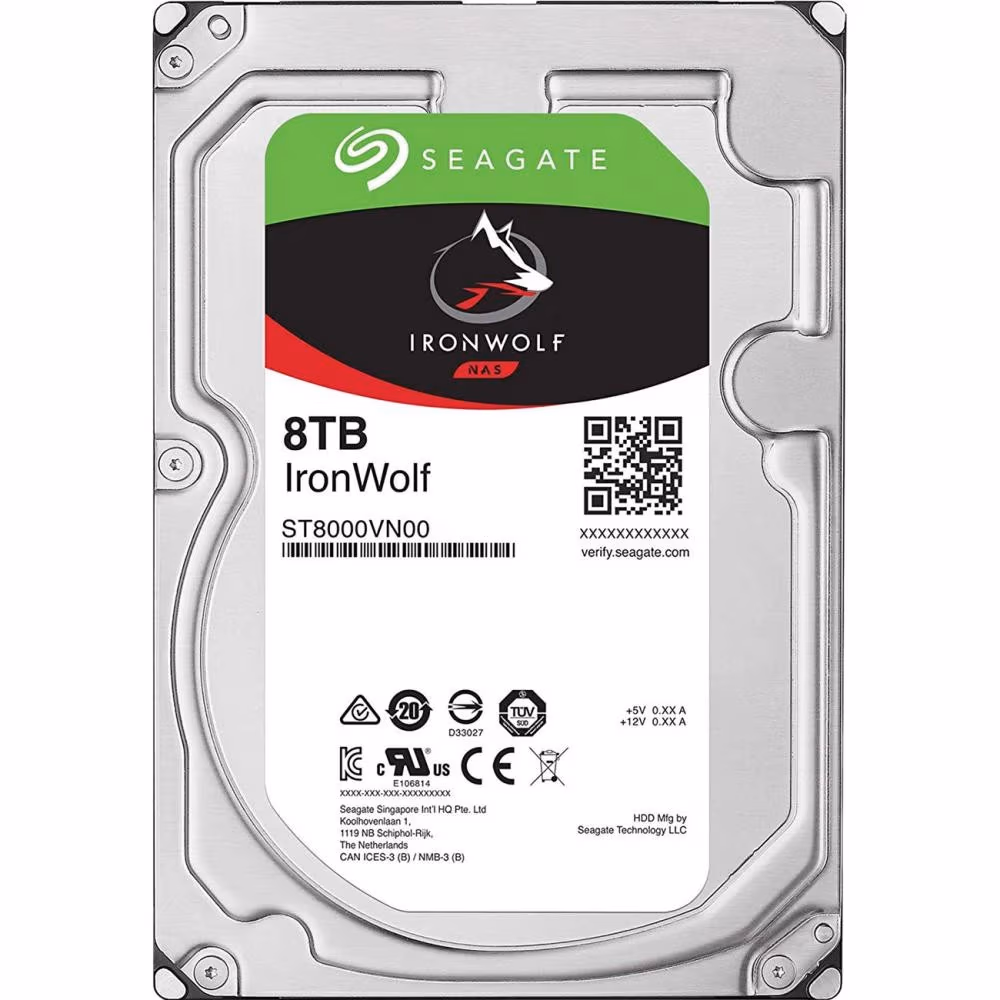 3.5” HDD 8.0TB  Seagate ST8000VN004  IronWolf™ NAS, 7200rpm, 256MB, SATAIII