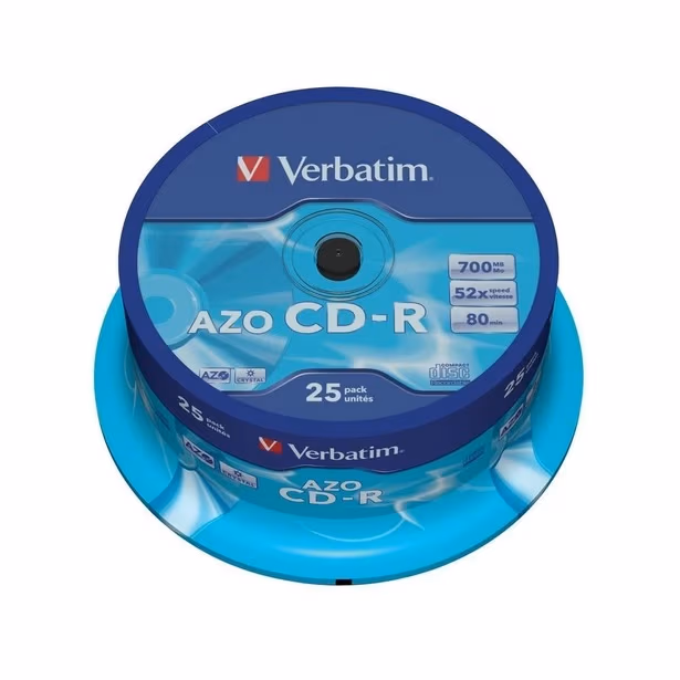 Verbatim DataLifePlus CD-R AZO 700MB 52X CRYSTAL SURFACE - Spindle 25pcs.