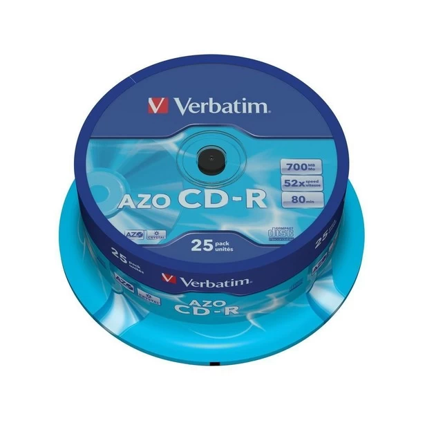 Verbatim DataLifePlus CD-R AZO 700MB 52X CRYSTAL SURFACE - Spindle 25pcs.