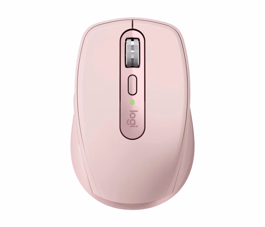 Logitech Wireless Mouse MX Anywhere 3, 6 buttons, Bluetooth + 2.4GHz, Optical, 200-4000 dpi,Effortless multi-computer workflow pair up to 3 devices, Unifying receiver, Rose 
