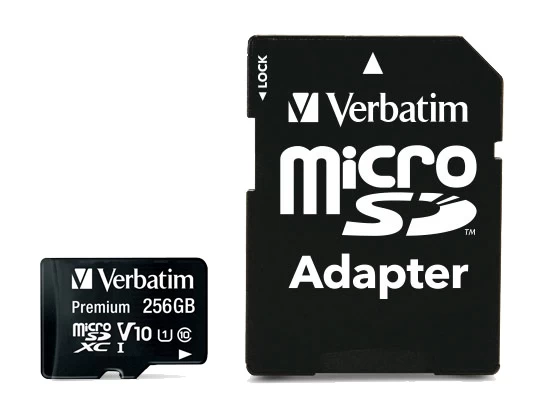 Card de memorie microSDXC 256GB Verbatim Premium, 90MB/s, + SD adapter