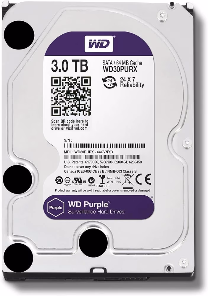 3.5” HDD 3.0TB  Western Digital WD30PURX Caviar® Purple™, IntelliPower, 64MB, SATAIII, FR 