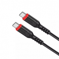 Cablu USB-C la USB-C HOCO “X59 Victory” / 2m / Nylon braid / up to 3A / Black thumbnav 1