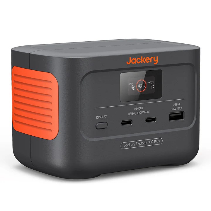 Мини-портативная электростанция Jackery Explorer 100 Plus / Capacity: 99Wh/31000mAh 3.2V / AC Output: 128W total / Black-Orange photo 2