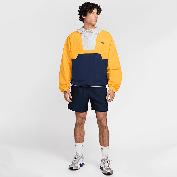 Hanorac pt bărbați Nike M NK CLUB MARINA ANRK GFX M Galben-albastru photo 4