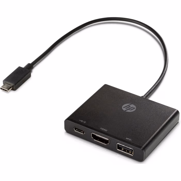 HP USB-C to Multi-Port Hub - 1 х HDMI, 1 х USB-C™, 1 х USB port.