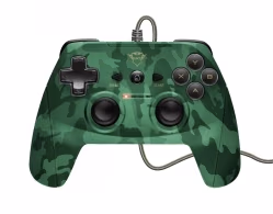 Trust GXT 540C Yula Wired Gamepad for PC and PlayStation 3, 13 buttons, 2 joysticks and D-pad, 3m cable, Camo