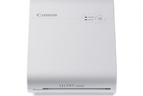 Compact Portable Printer SELPHY SQUARE QX10 White, 287x287dpi, 3 ink, approx. 43 sec, Built-in Battery, Wi-Fi, USB, Dim. 102,2 x 143,3 x 31,0 mm, 445gr., Sticker paper 72x85 mm, 68x68 mm printable area,(10 pcs in set), Media: XS-20L 20 pages thumbnav 1