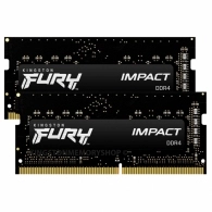 32GB (Kit of 2*16GB) DDR4-3200 SODIMM  Kingston FURY® Impact, PC25600, CL20, 1Rx8, 1.2V Intel® XMP 2.0 (Extreme Memory Profiles)