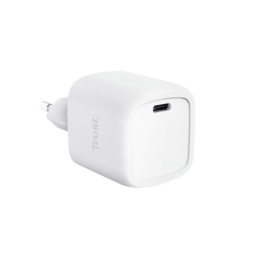 Зарядное устройство USB-C GaN Trust Maxo 30W, White photo 1 Зарядное устройство USB-C GaN Trust Maxo 30W, White photo 1