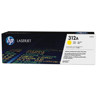 HP 312A (CF382A) Yellow LaserJet Toner Cartridge (up to 2700 pages), for HP LaserJet Pro M476 Series photo 1 HP 312A (CF382A) Yellow LaserJet Toner Cartridge (up to 2700 pages), for HP LaserJet Pro M476 Series photo 1