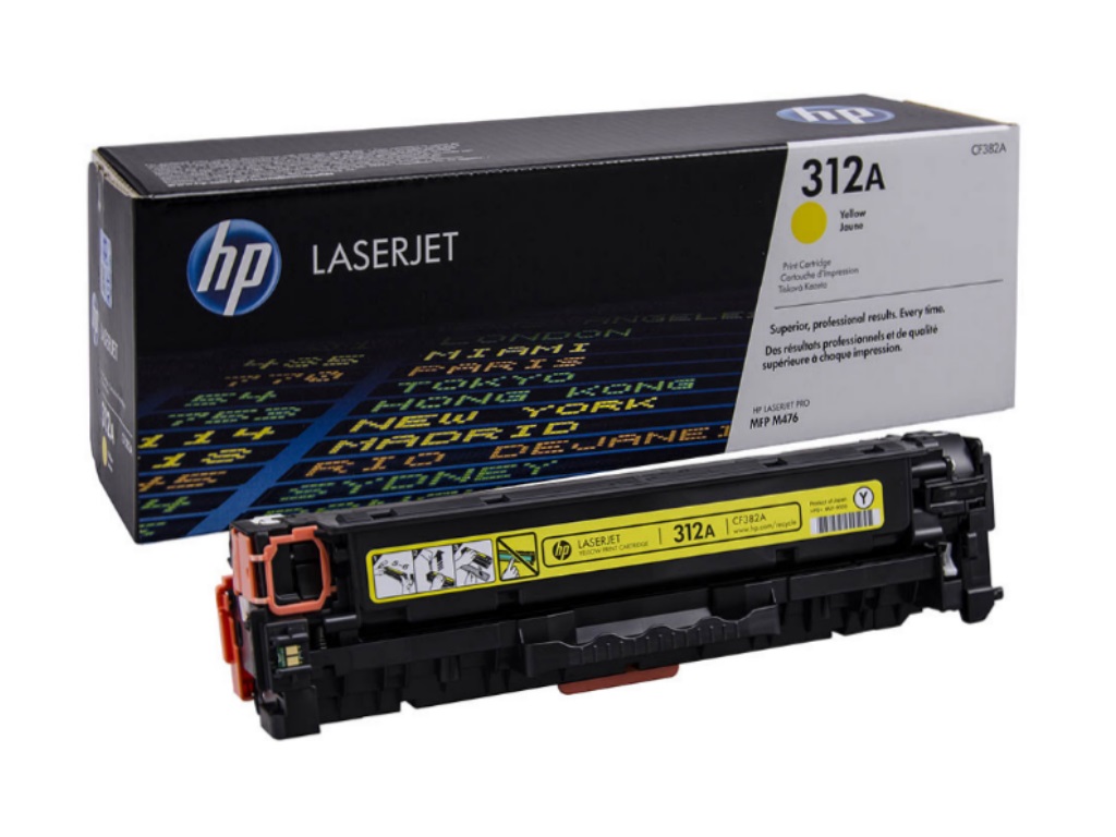 HP 312A (CF382A) Yellow LaserJet Toner Cartridge (up to 2700 pages), for  HP LaserJet Pro M476 Series photo 2