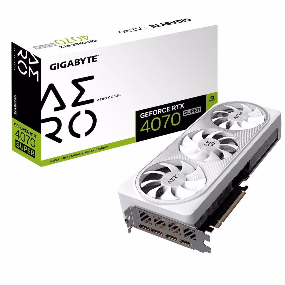 Видеокарта Gigabyte GeForce RTX 4070 SUPER AERO OC/ 12GB/ GDDR6X/ 192bit