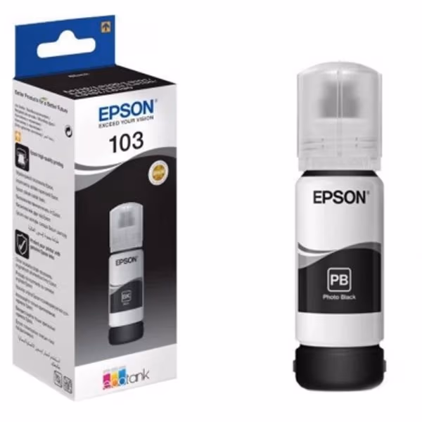 Epson 103 EcoTank Black ink bottle 65ml, 4500p. for L3200/3250/3256/3260/3266/3550