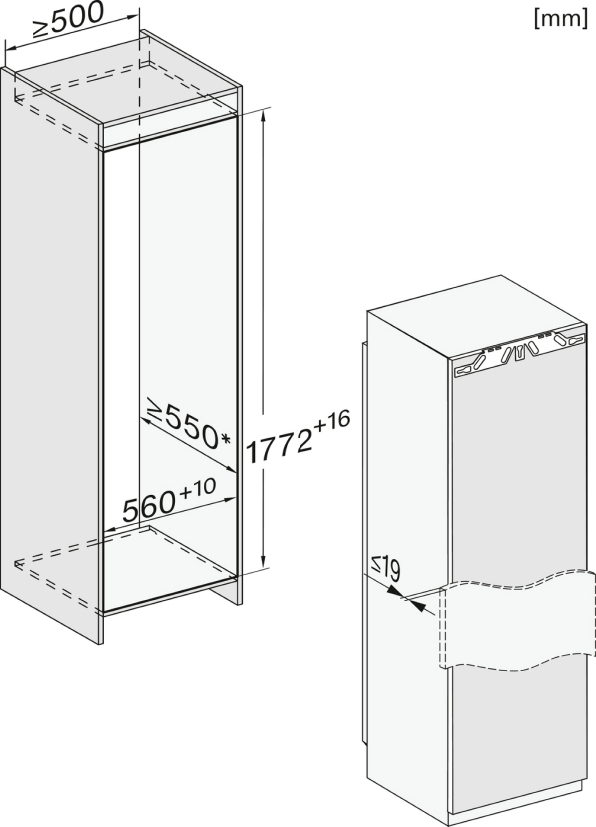 Frigider cu o usa Miele K 7773 D / 296 l / 177.8 cm / D / Alb photo 5