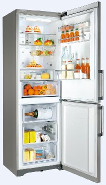 Холодильник двухдверный Hotpoint - Ariston EBDH18223F / 300 л / 187 см / A+ / Серый photo 2