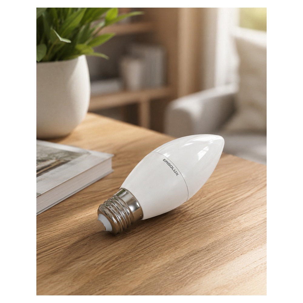 Bec LED Ergolux LED С35 9W E27 3000K 13170 photo 6