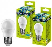 Светодиодная лампа Ergolux LED G45 5W E27 3000K thumbnav 1