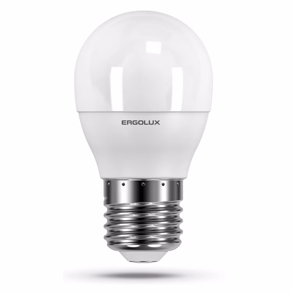Светодиодная лампа Ergolux LED G45 7W E27 3000K 