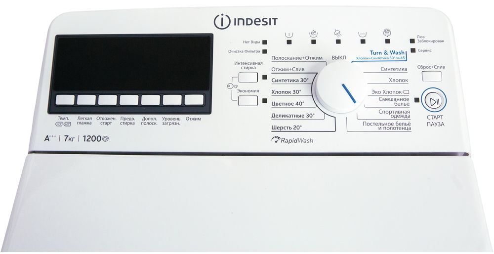 Стиральная машина Indesit BTW E71253P (EU 7 кг / 1200 об/мин / C / Белый photo 7