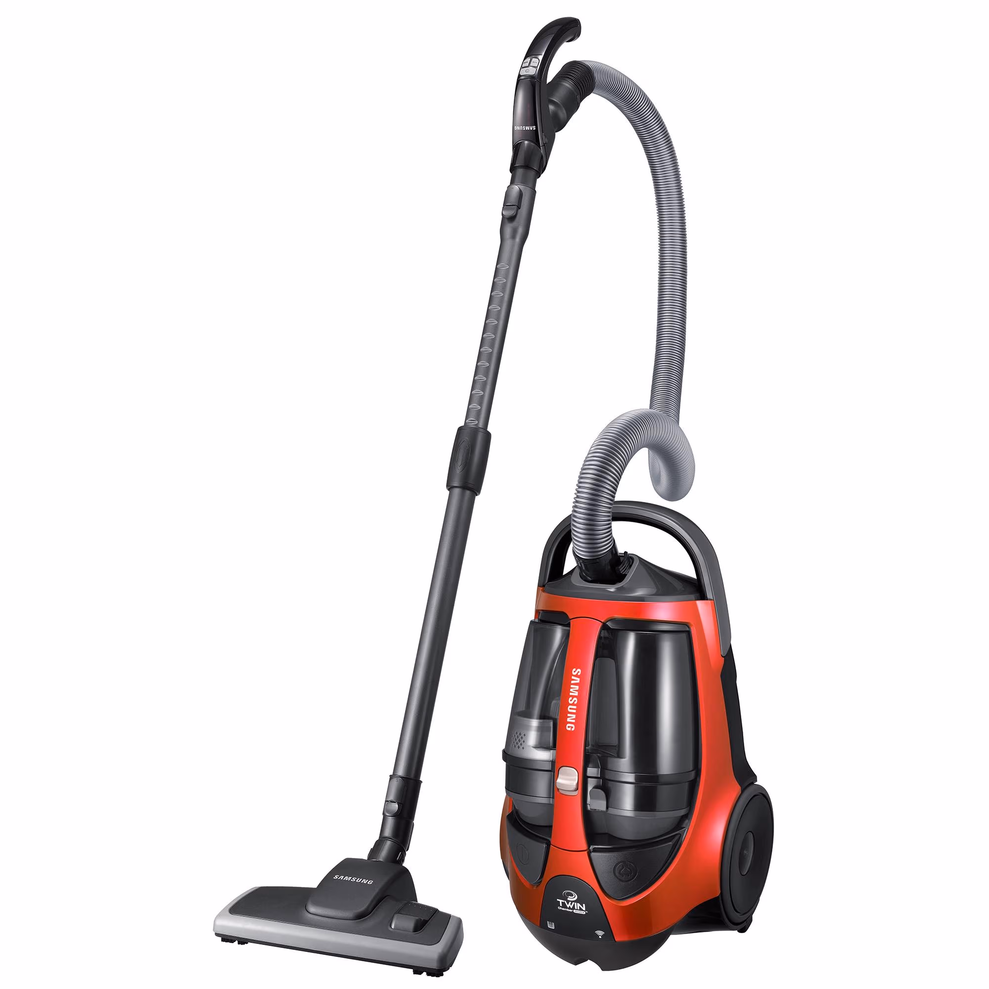 Aspirator cu container Samsung VCC88E0H3R, 1500 W, 81 dB, Negru cu rosu 