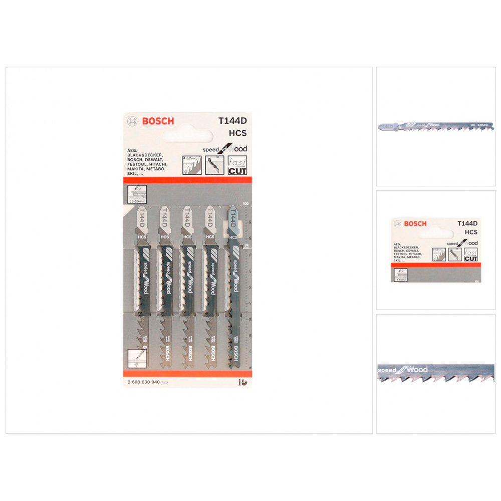 Набор пилок для лобзика Bosch 2608630040 photo 2