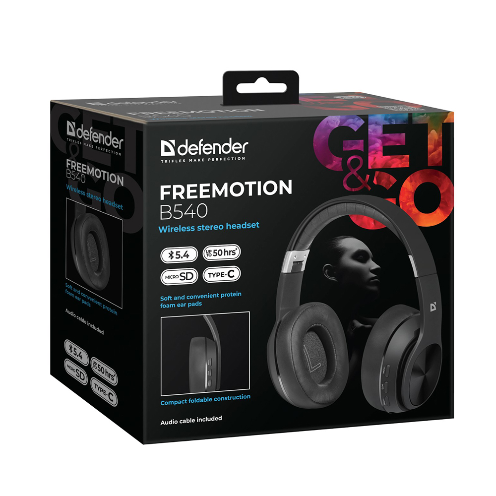 Căști Defender Free Motion B540 Negru Fara fir / Home and Office / Negru photo 7