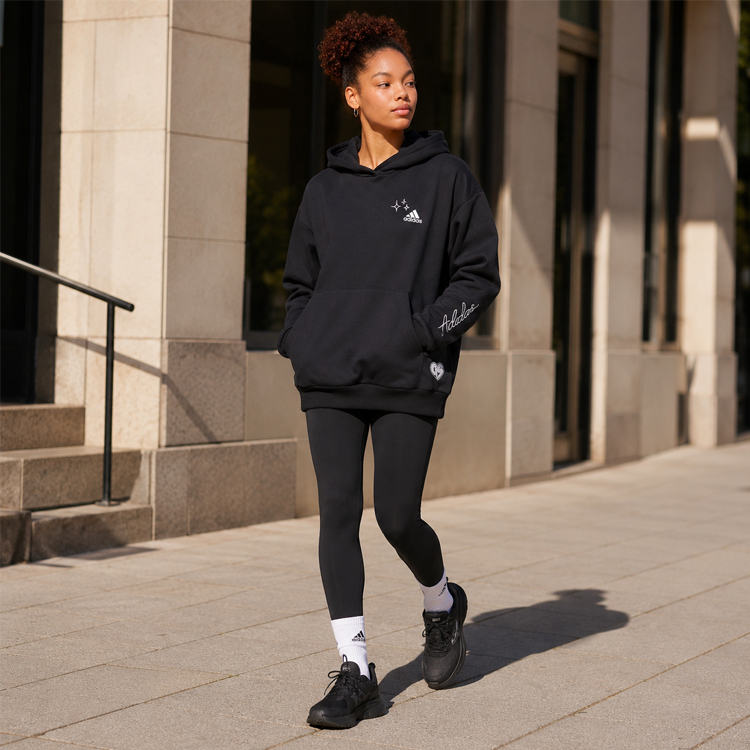 Hanorac Adidas W BLUV Q3 FL HD 2XS Negru Femei photo 7