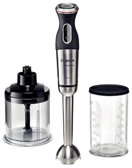 Blender Submersibil Bosch MSM87140 Negru cu inox / 12 viteze / 600 ml photo 1