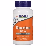 Energizant Now Foods TAURINE 500mg 100 CAPS
